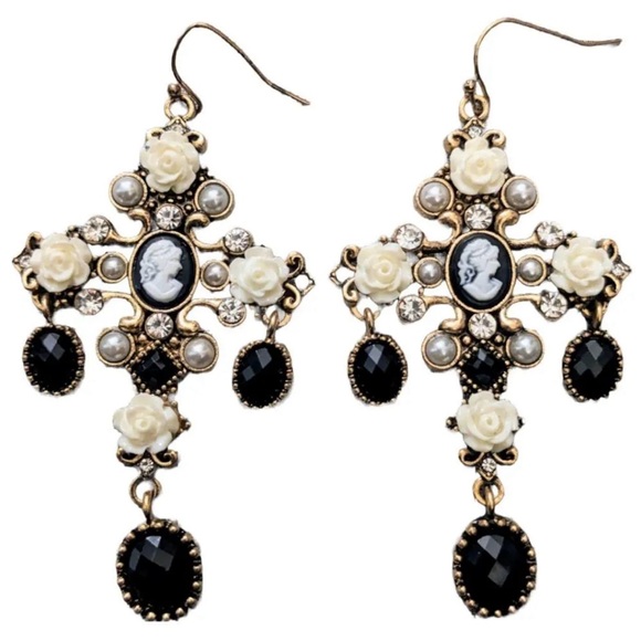 Jewelry - Boho gothic cross Cameo Earrings